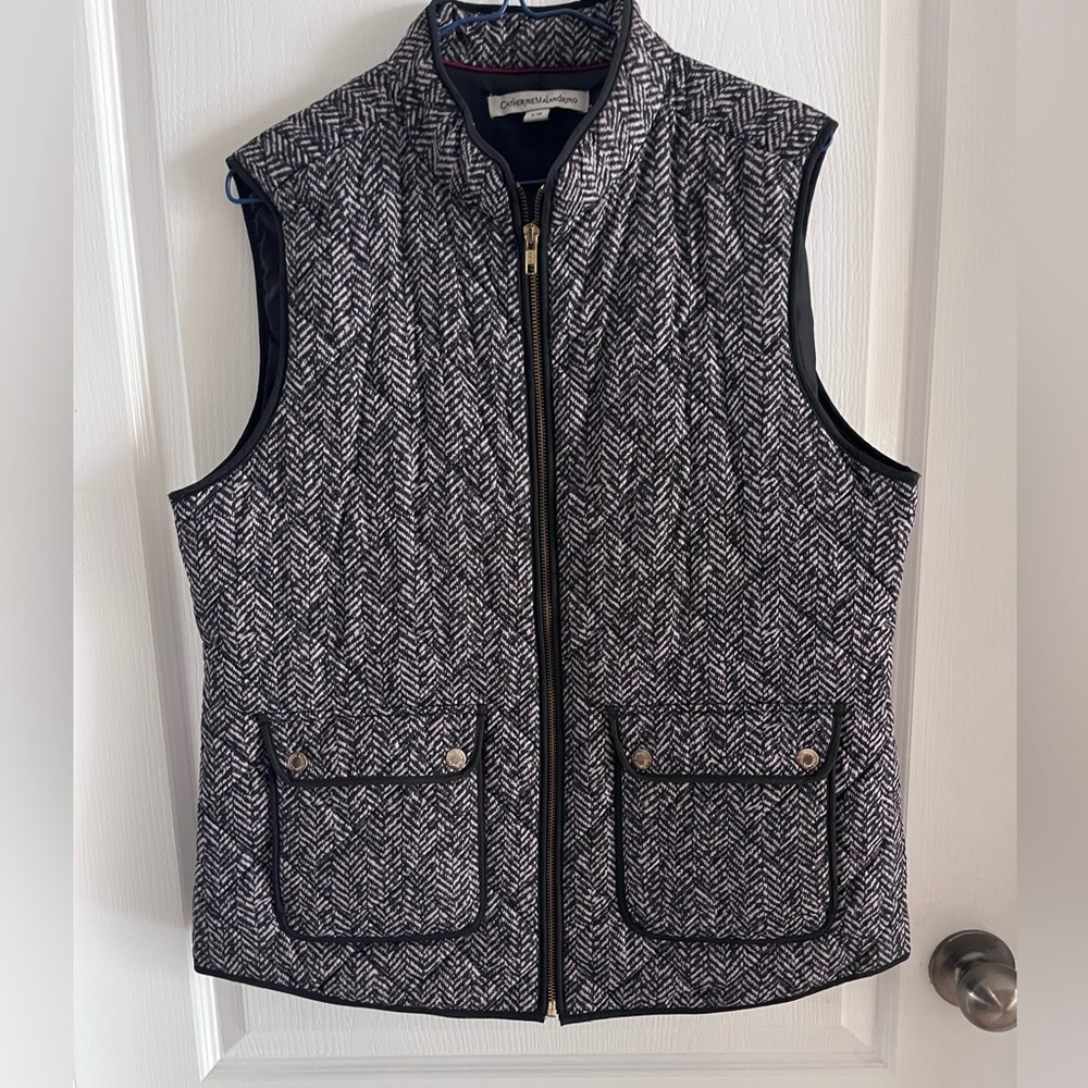 Catherine Malandrino Herringbone Vest